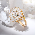Girasol Heart Duo™ Anillo antiestrés de girasol giratorio